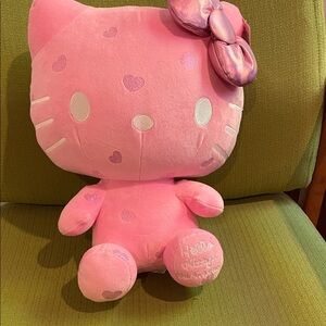 Hello Kitty Pink Stuffed Animal with Bow